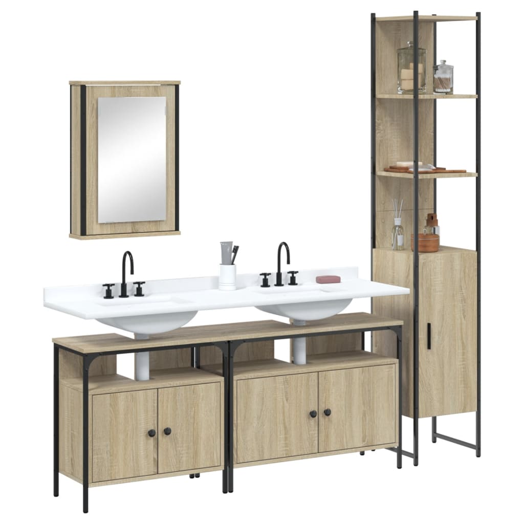 Bathroom Furniture Set 4 Pcs 33 X 33 X 185.5 Cm