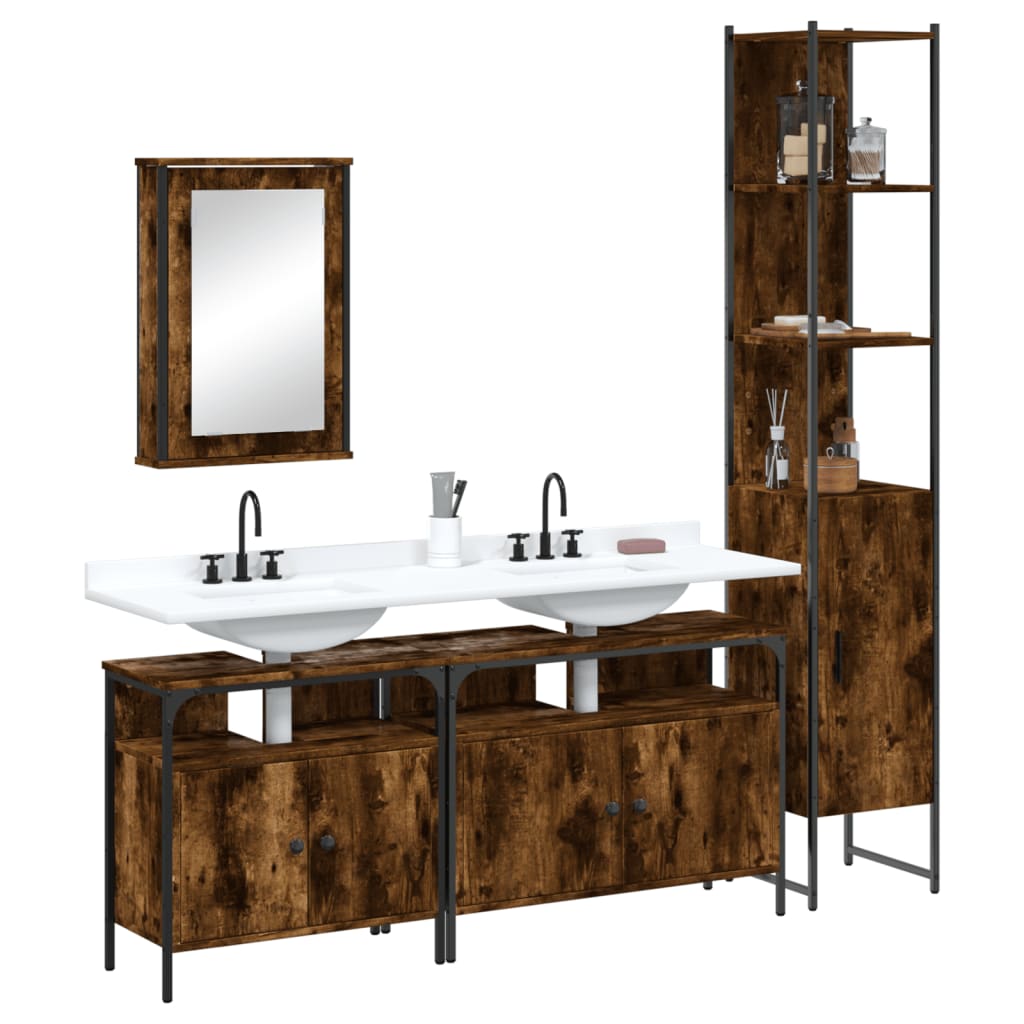 Bathroom Furniture Set 4 Pcs 33 X 33 X 185.5 Cm