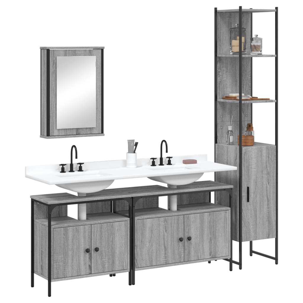 Bathroom Furniture Set 4 Pcs 33 X 33 X 185.5 Cm