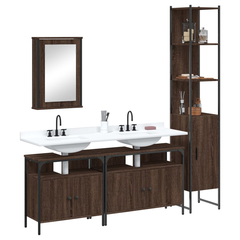 Bathroom Furniture Set 4 Pcs 33 X 33 X 185.5 Cm