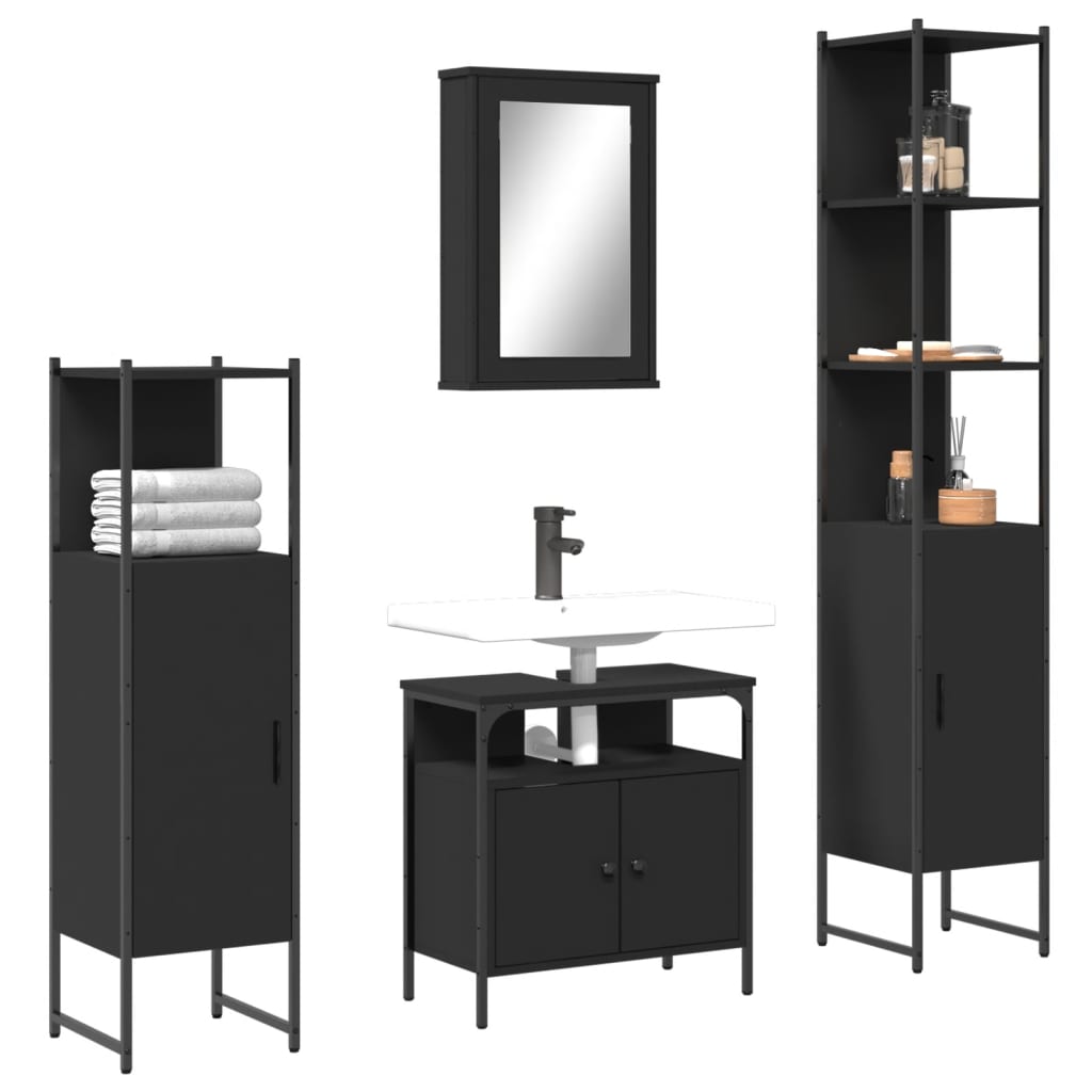 Bathroom Furniture Set 4 Pcs 33 X 33 X 185.5 Cm