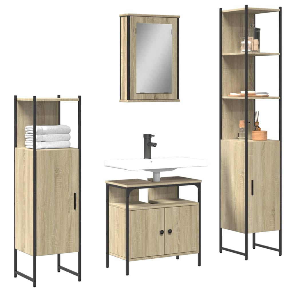 Bathroom Furniture Set 4 Pcs 33 X 33 X 185.5 Cm