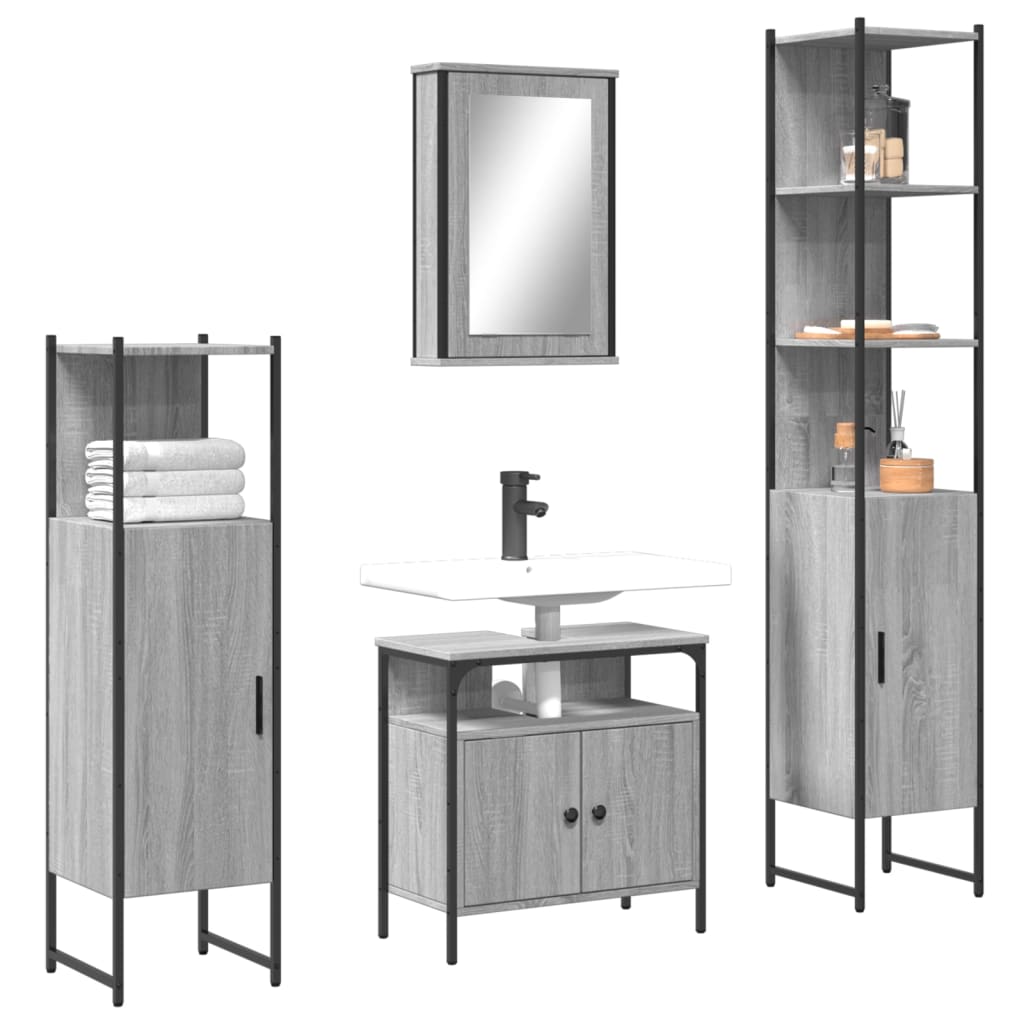 Bathroom Furniture Set 4 Pcs 33 X 33 X 185.5 Cm