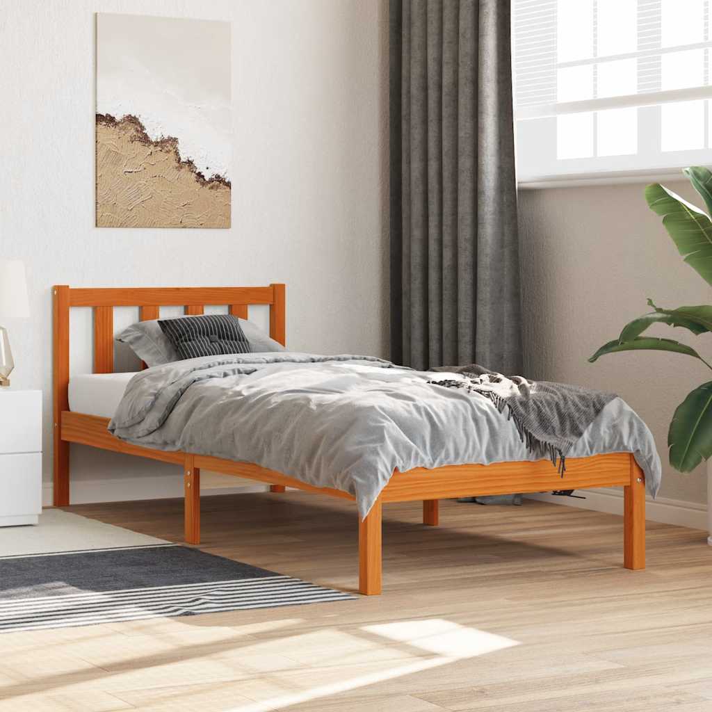 810077 Bed Frame Without Mattress Solid Wood