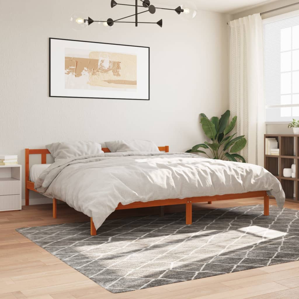 810077 Bed Frame Without Mattress Solid Wood