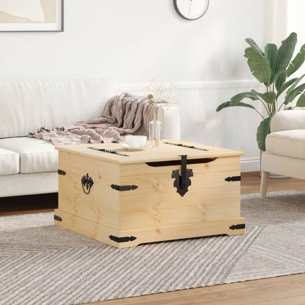 Storage Box Corona 78X78X45 Cm Solid Wood Pine