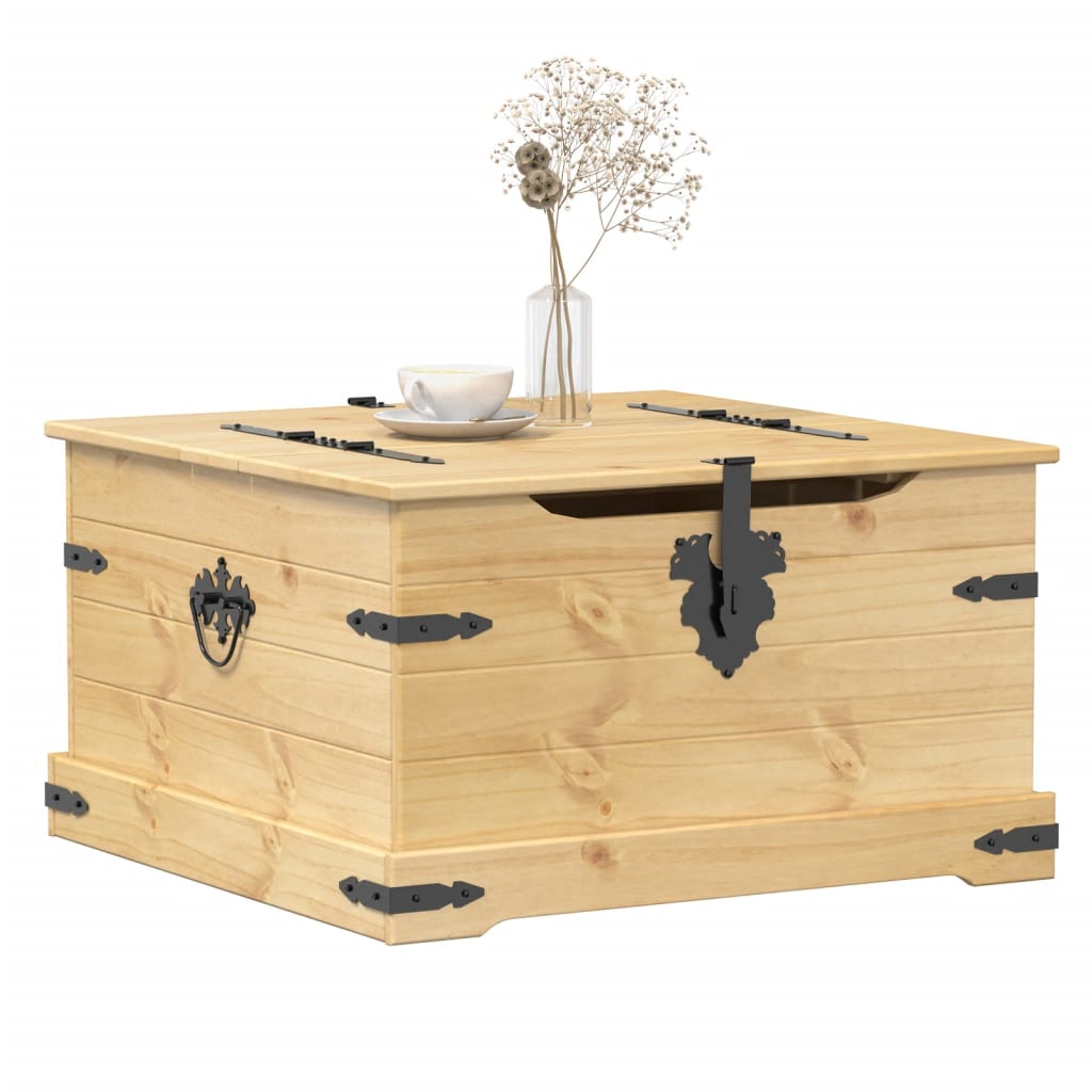 Storage Box Corona 78X78X45 Cm Solid Wood Pine
