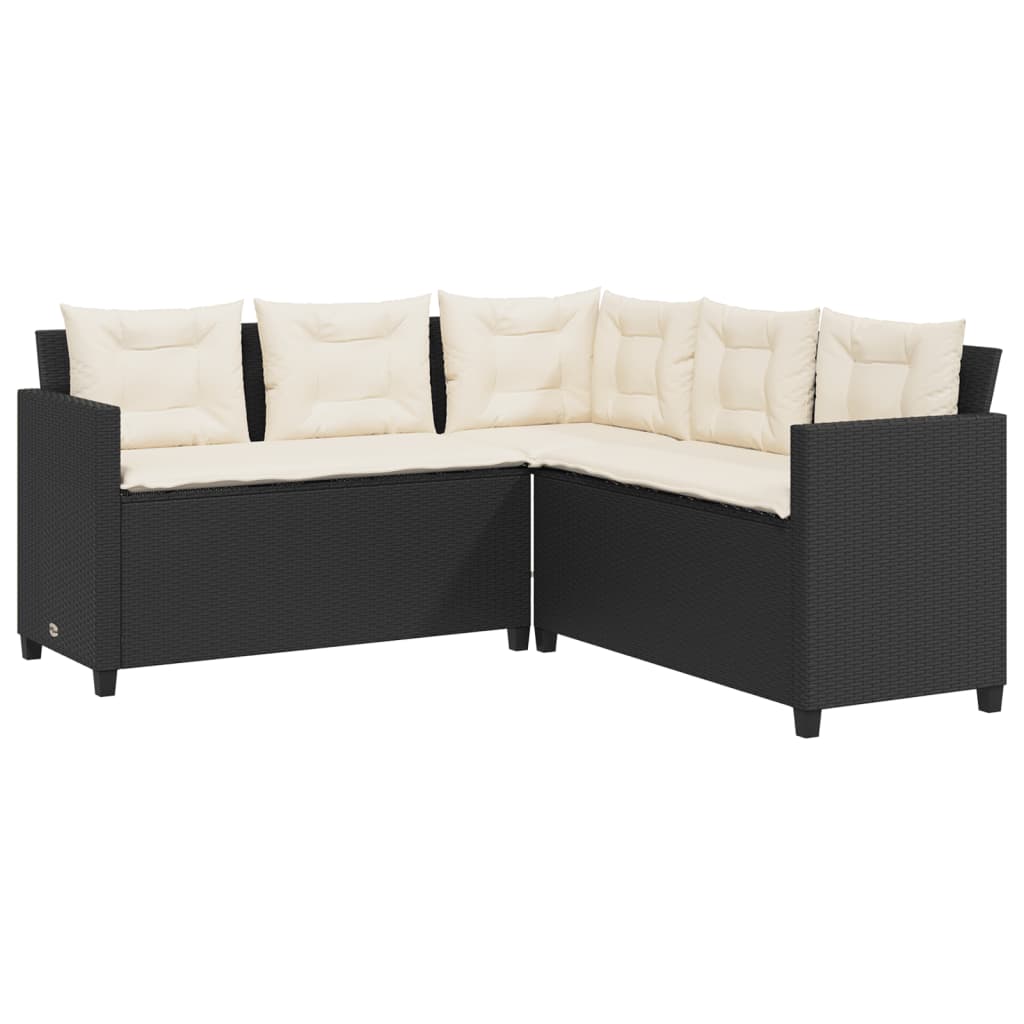 Garden Sofa With Table And Cushions L-Shaped Poly Rattan
