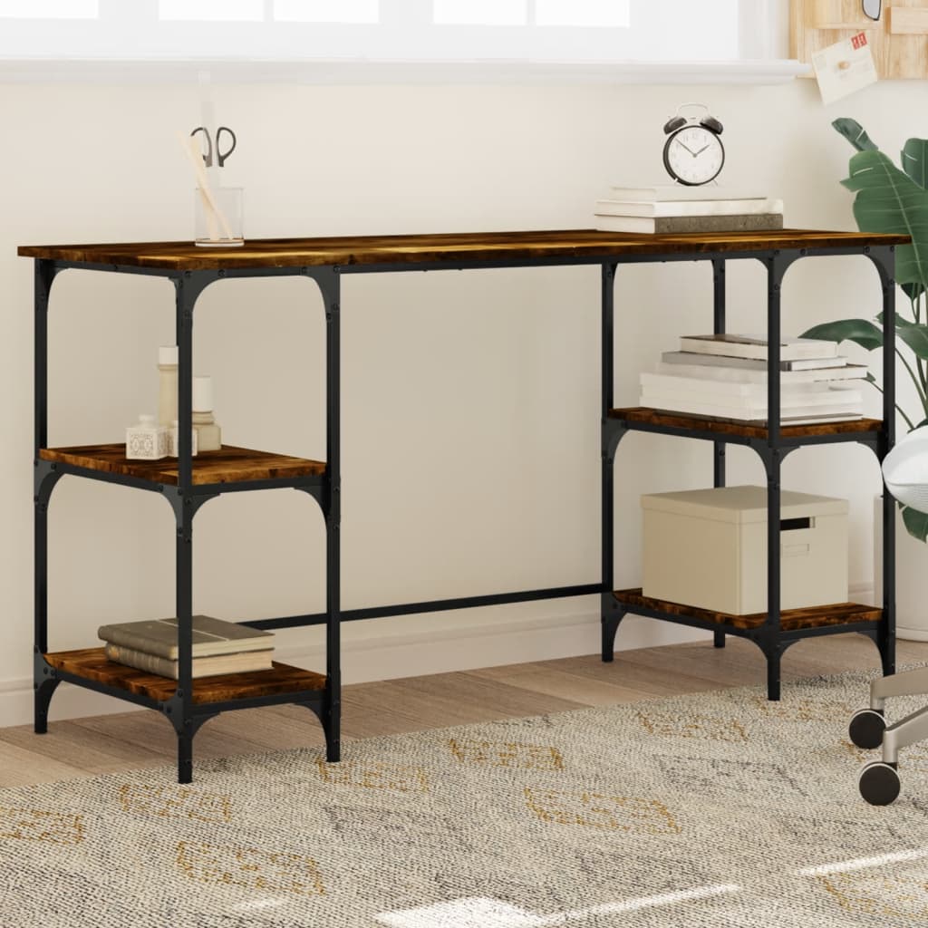 Desk 140X50X75 Cm Metal And Engineered Wood
