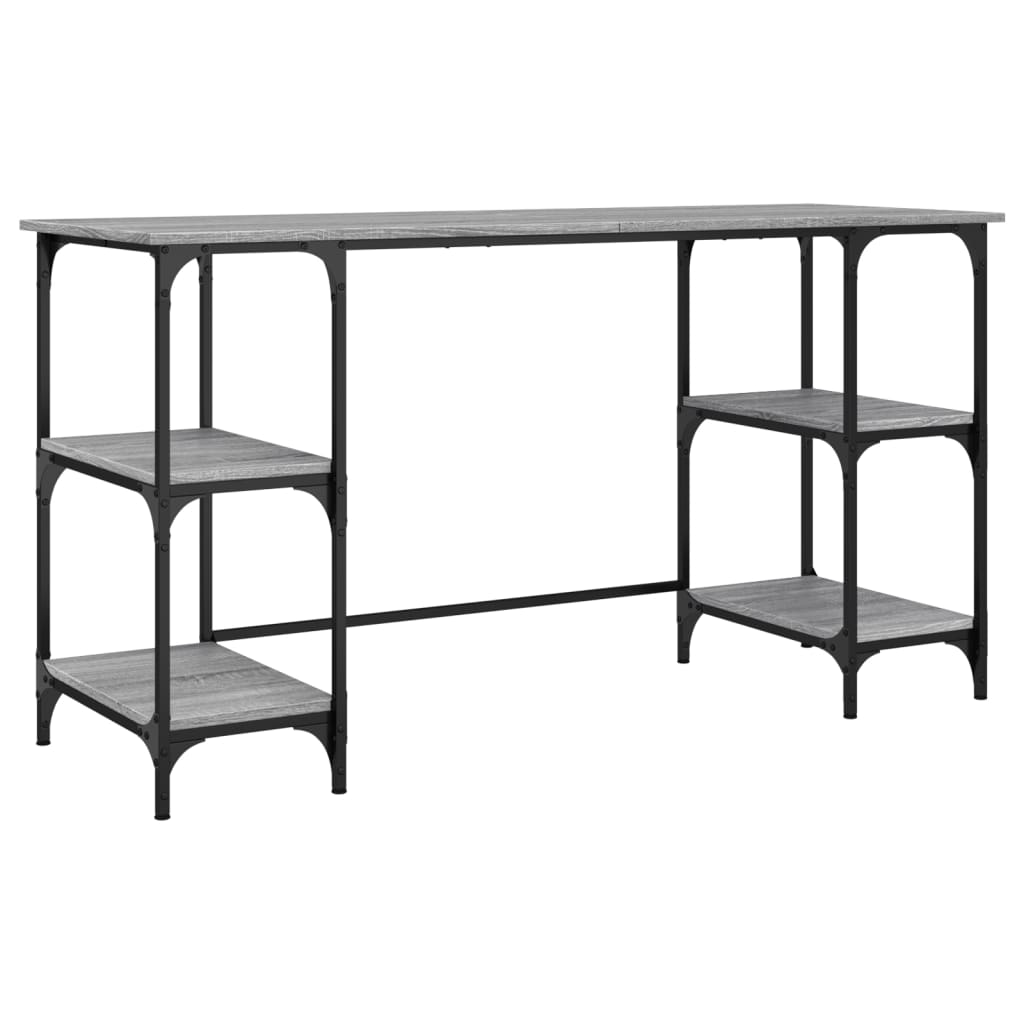 Desk 140X50X75 Cm Metal And Engineered Wood