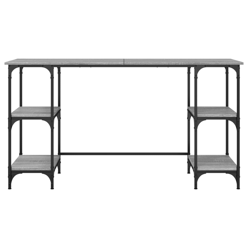 Desk 140X50X75 Cm Metal And Engineered Wood