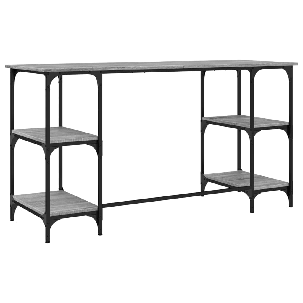 Desk 140X50X75 Cm Metal And Engineered Wood