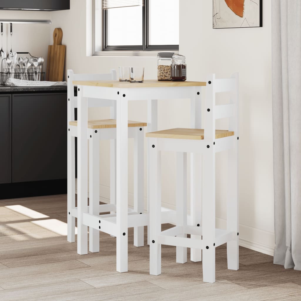 5 Piece Bar Set Solid Wood Pine