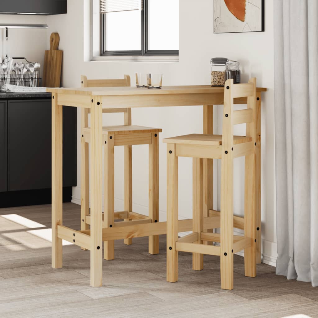 5 Piece Bar Set Solid Wood Pine