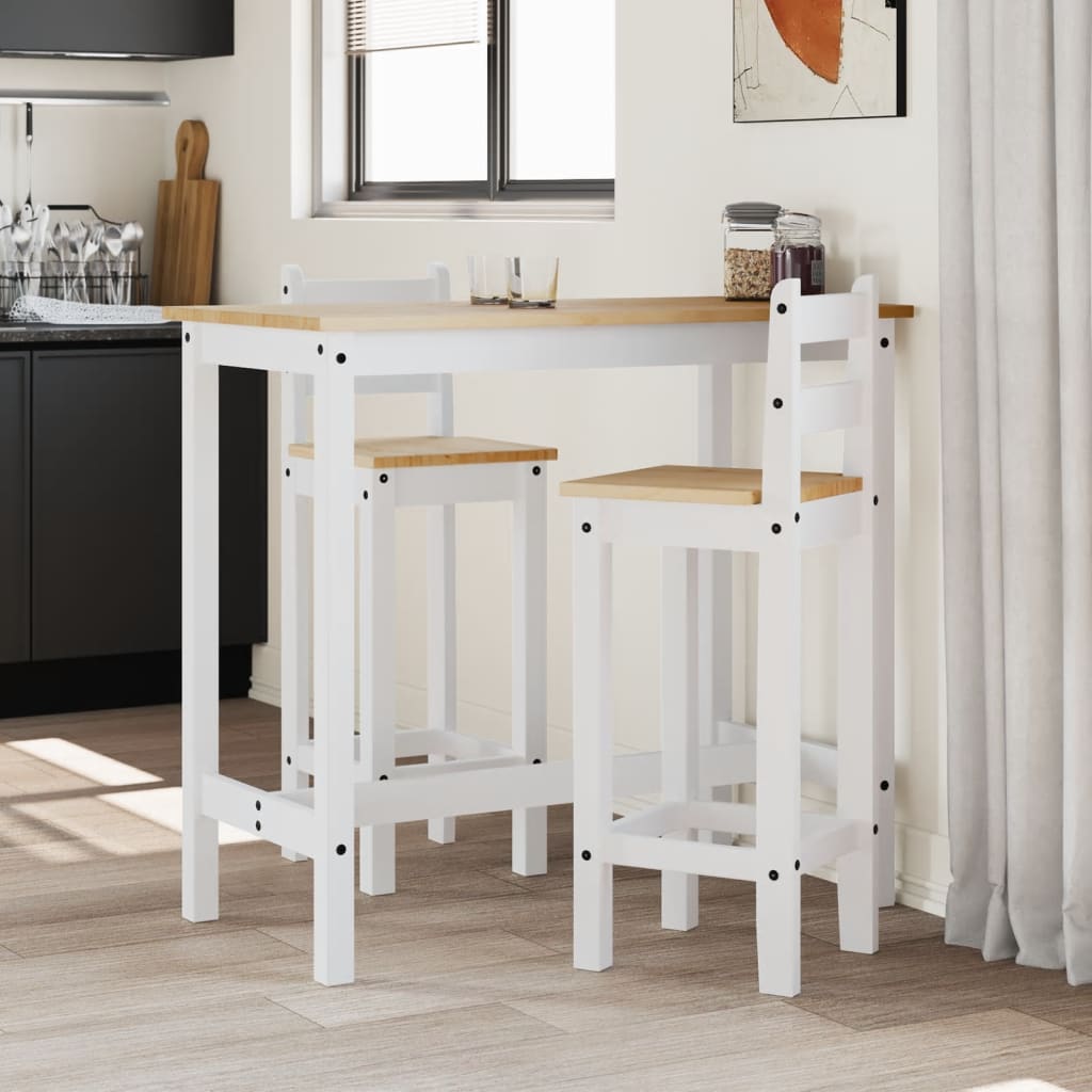 5 Piece Bar Set Solid Wood Pine
