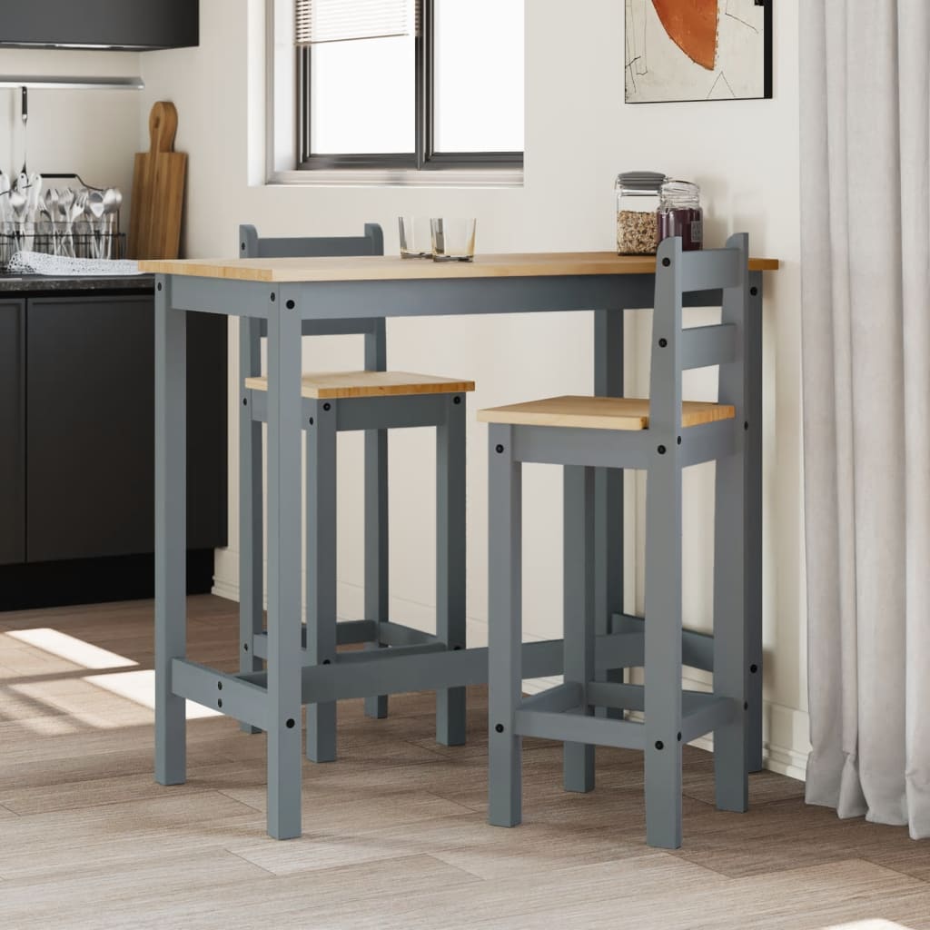 5 Piece Bar Set Solid Wood Pine