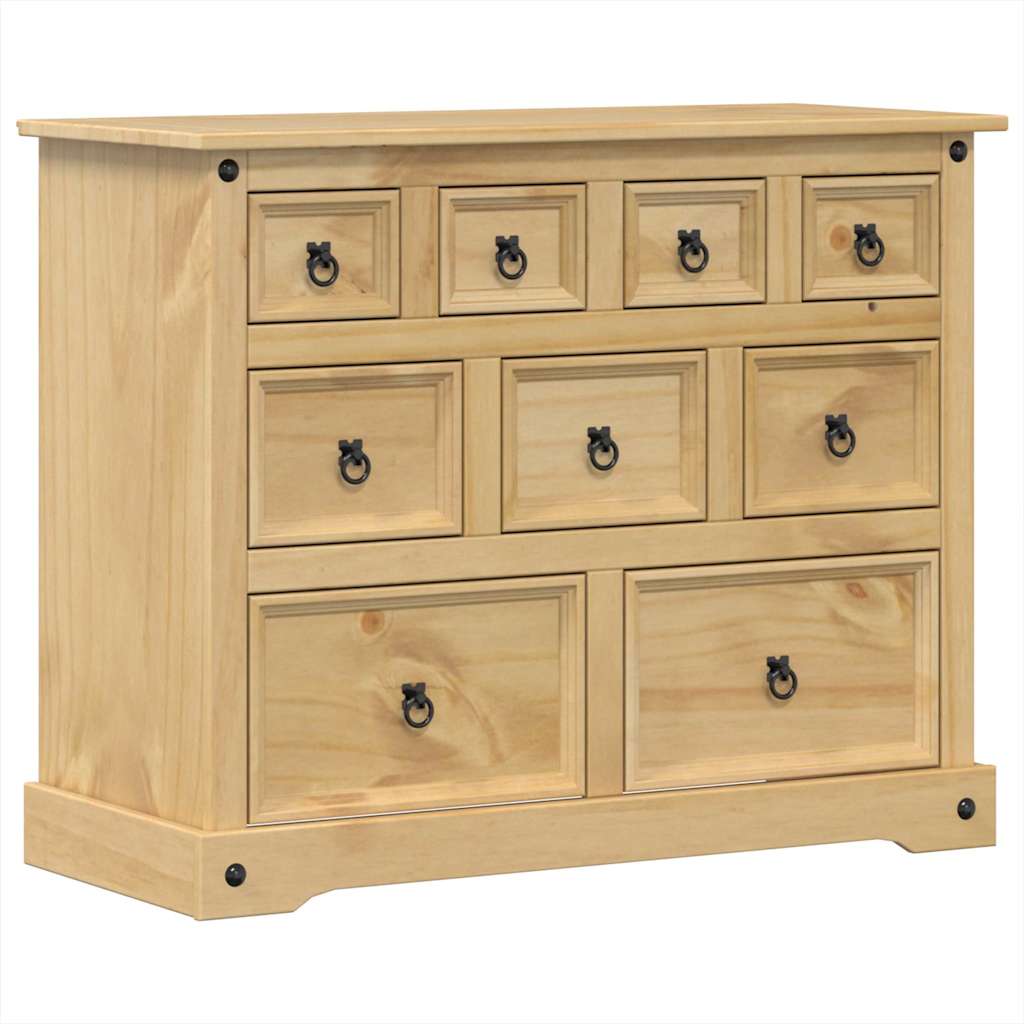 Chest Of Drawers Corona 101X45X82 Cm Solid Wood Pine