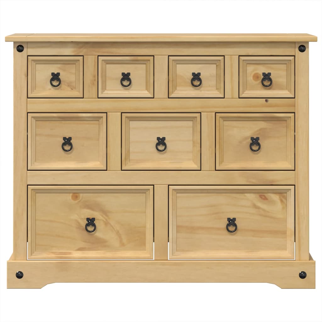 Chest Of Drawers Corona 101X45X82 Cm Solid Wood Pine