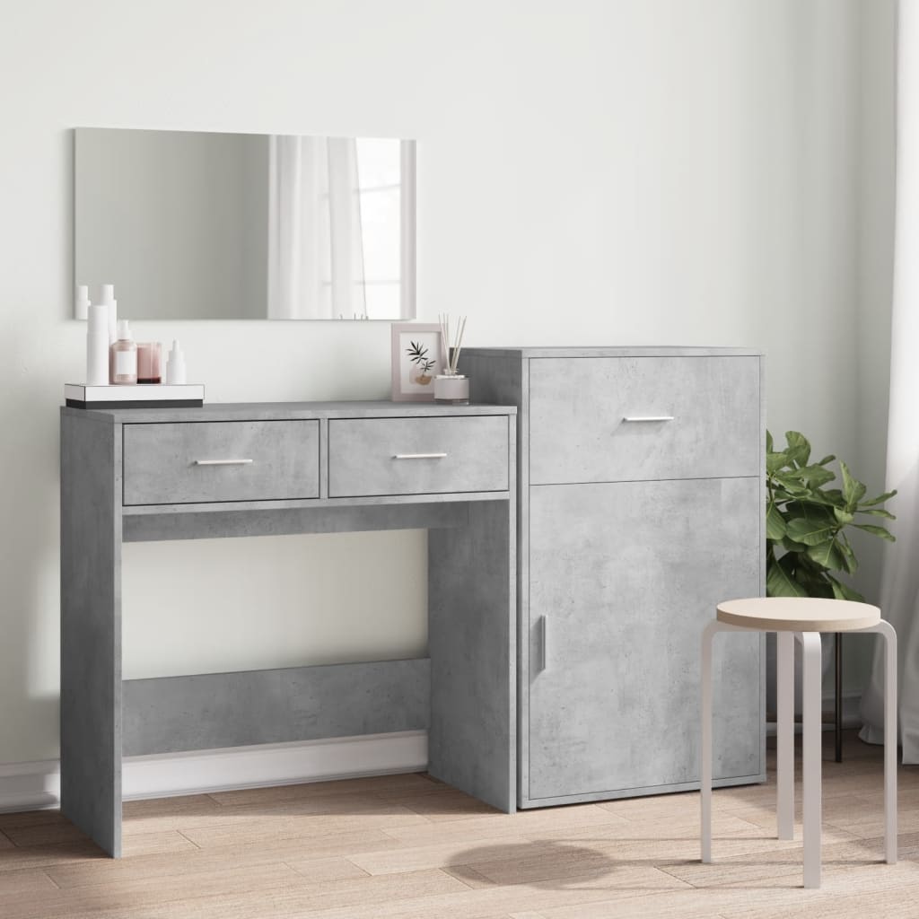 3 Piece Dressing Table Set Engineered Wood