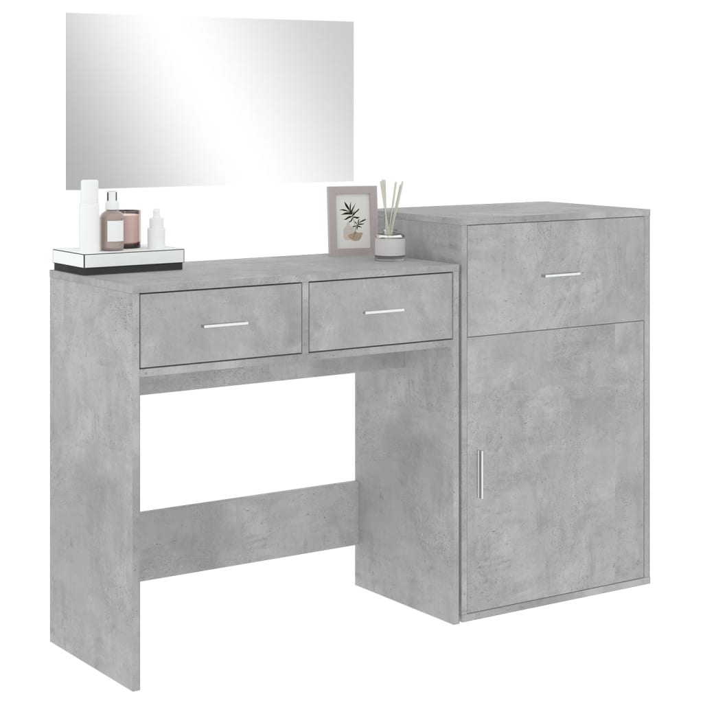 3 Piece Dressing Table Set Engineered Wood
