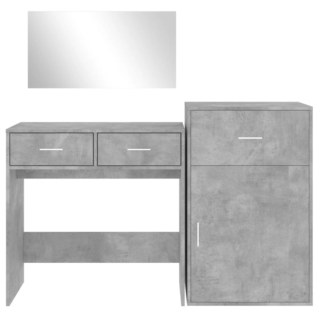 3 Piece Dressing Table Set Engineered Wood