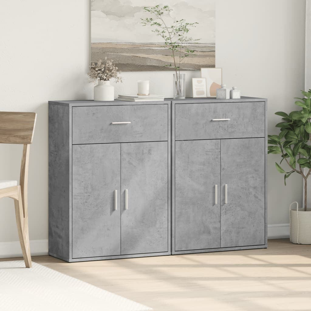 Sideboards 2 Pcs 60X30X84 Cm Engineered Wood