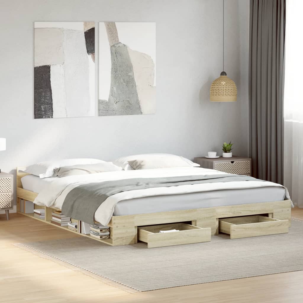 Bed Frame With Drawers Without Mattress Small Double