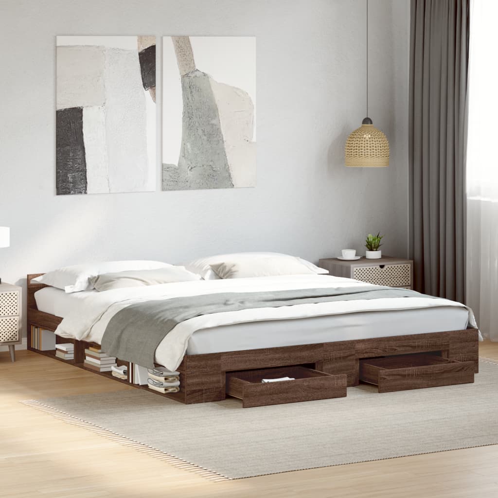 Bed Frame With Drawers Without Mattress Small Double