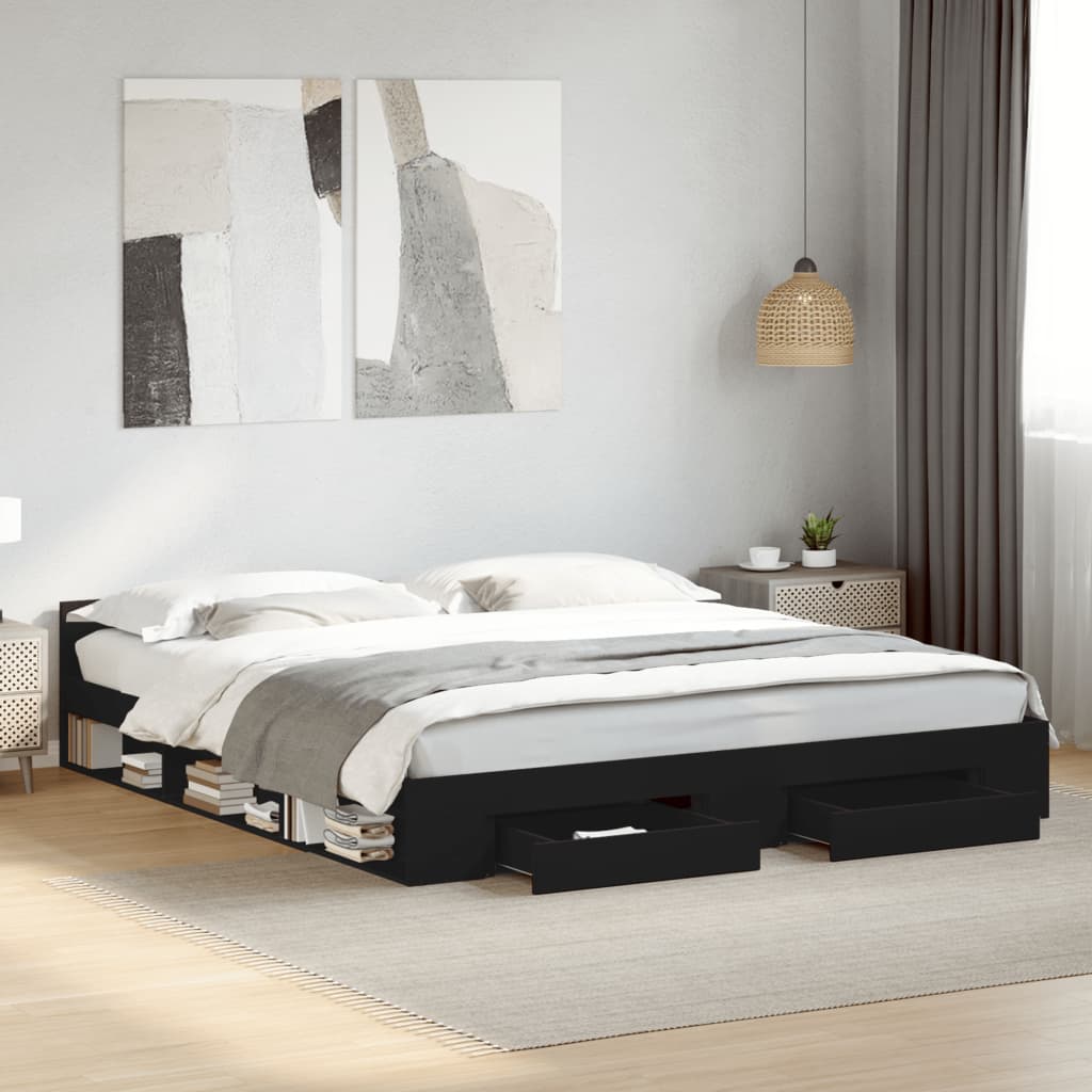 Bed Frame With Drawers Without Mattress Small Double