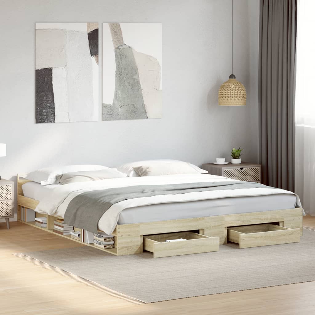 Bed Frame With Drawers Without Mattress Small Double