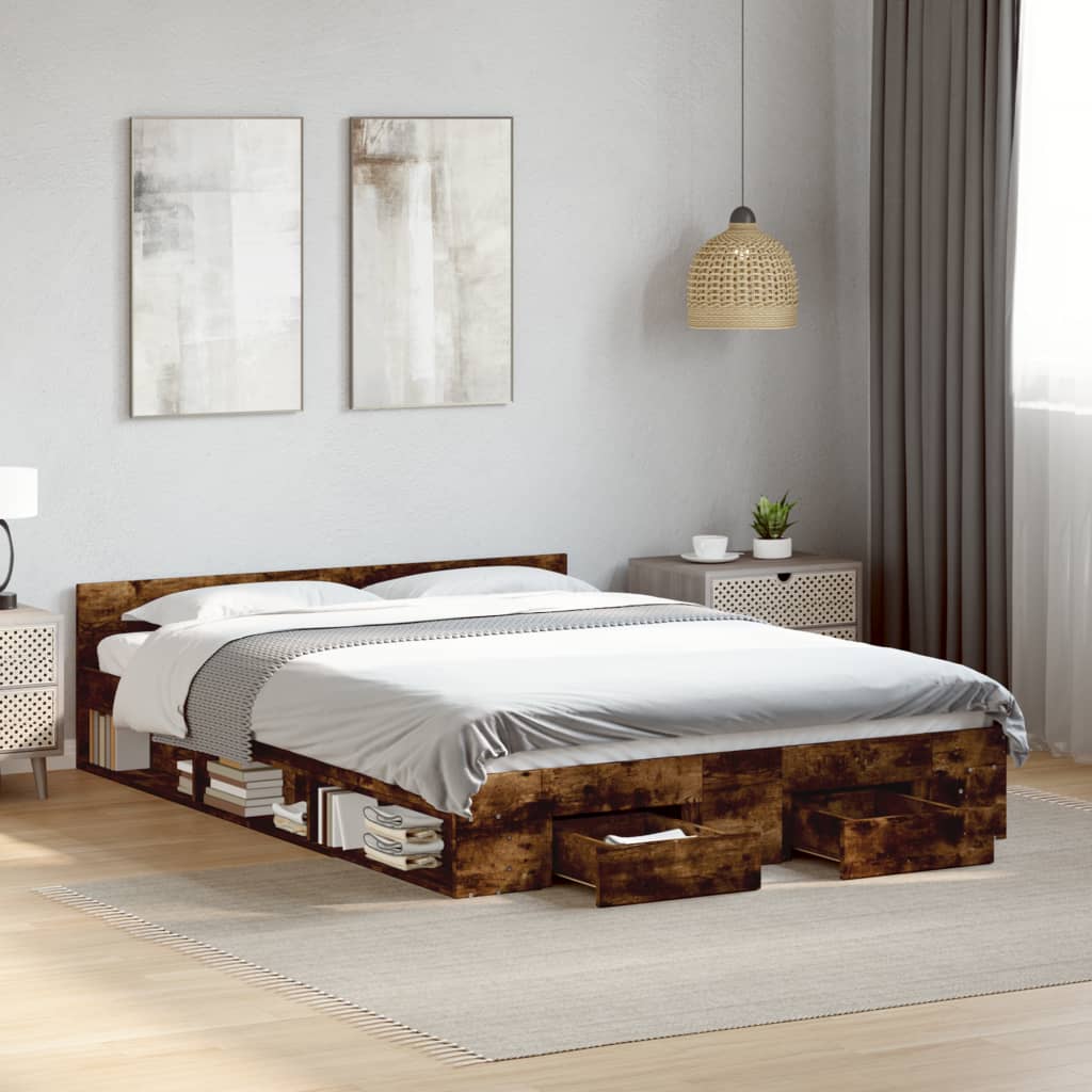 Bed Frame With Drawers Without Mattress Small Double