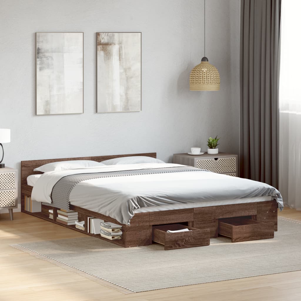 Bed Frame With Drawers Without Mattress Small Double