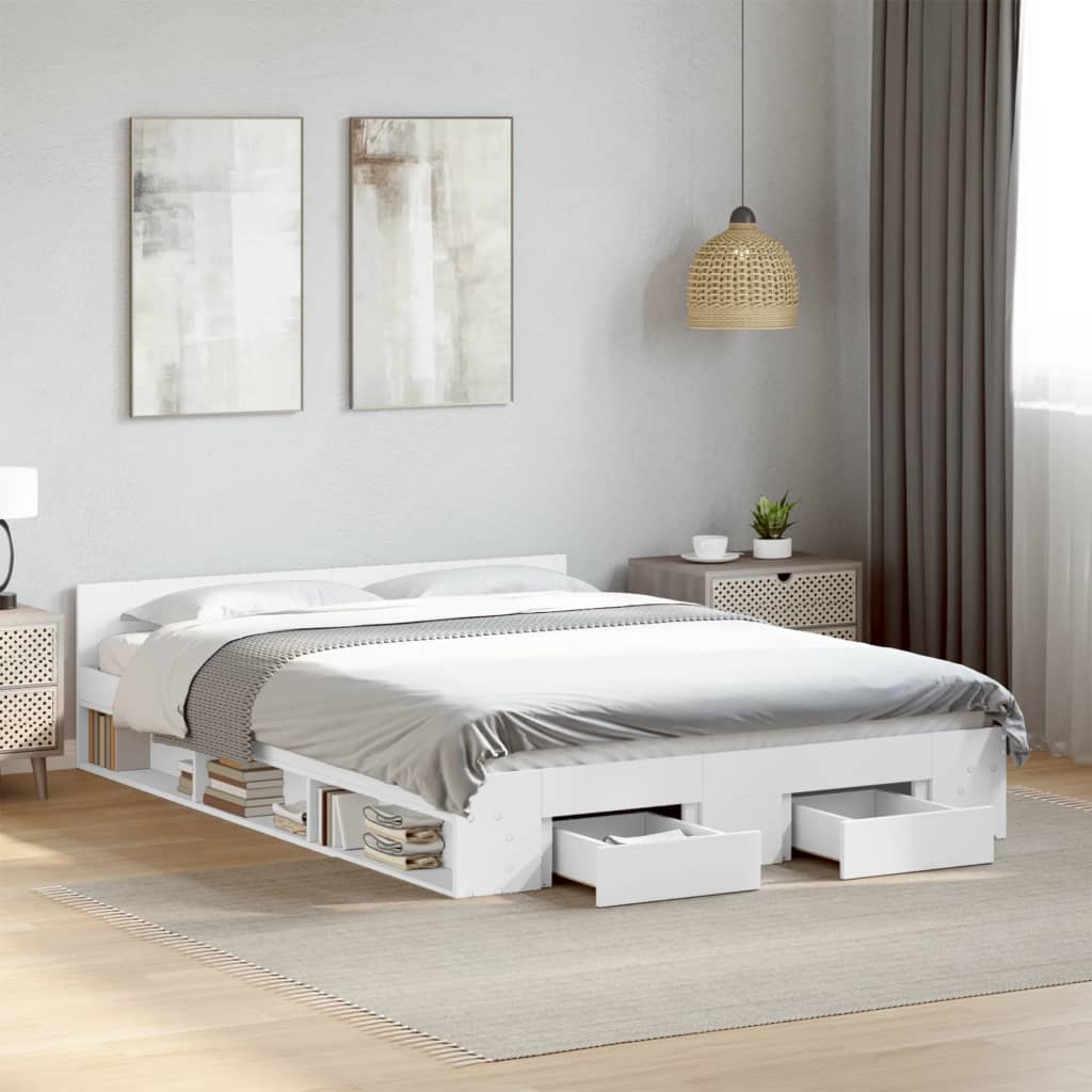 Bed Frame With Drawers Without Mattress Small Double