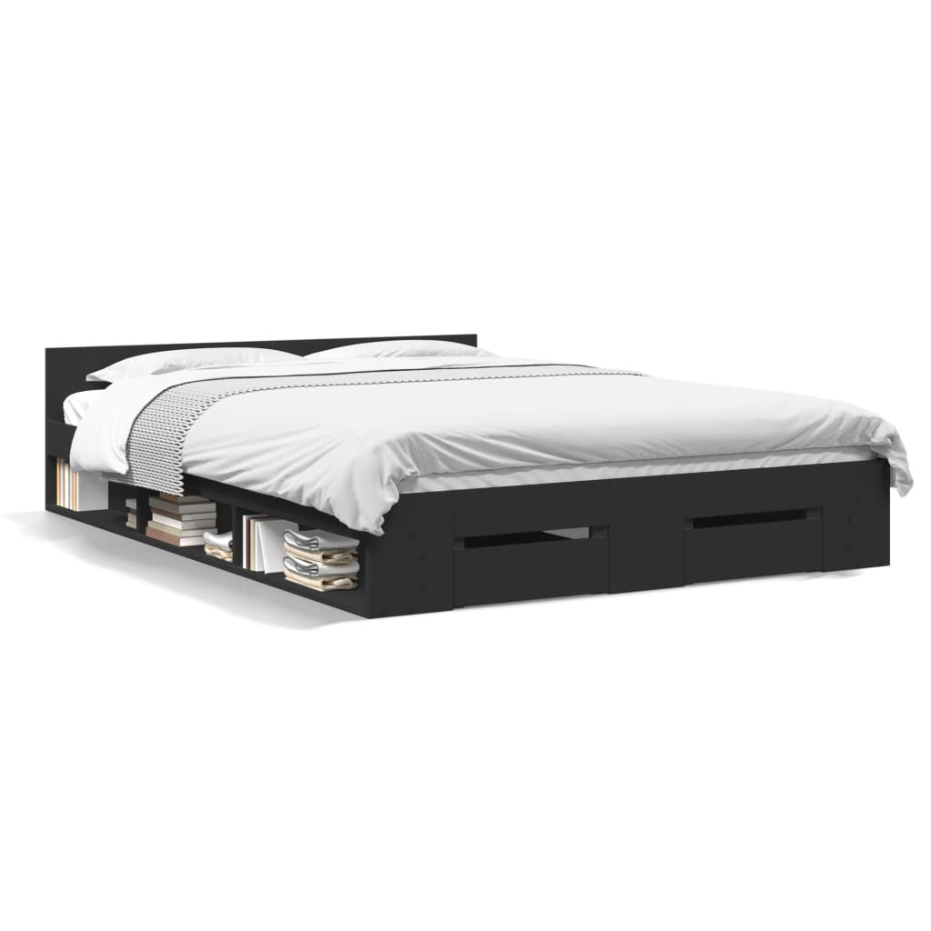 Bed Frame With Drawers Without Mattress Small Double