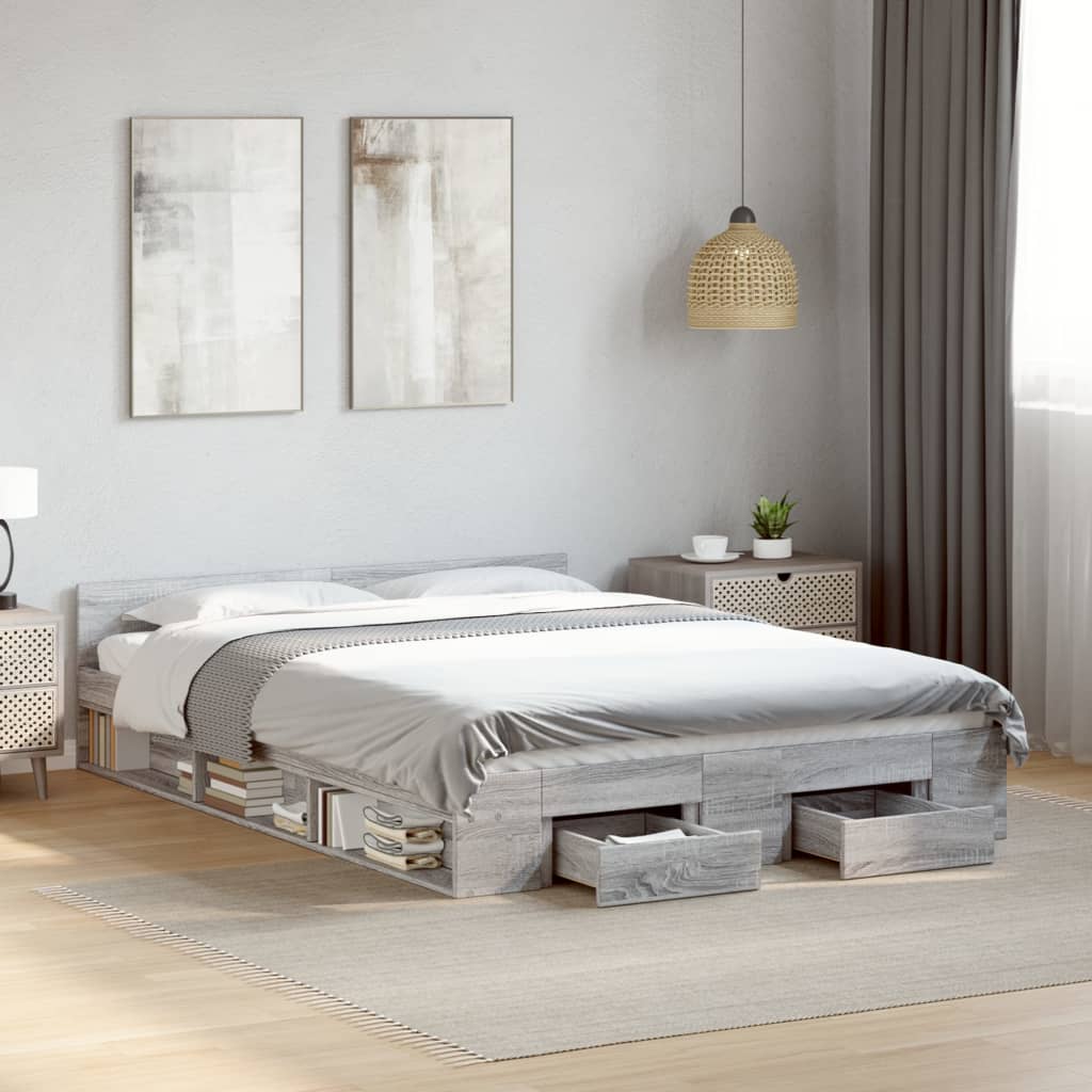 Bed Frame With Drawers Without Mattress Small Double