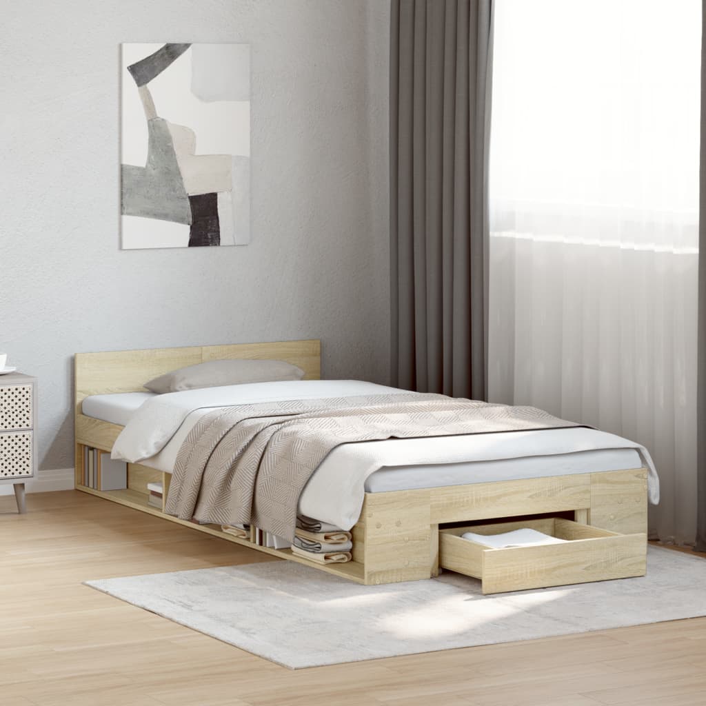 Bed Frame With Drawers Without Mattress Small Double