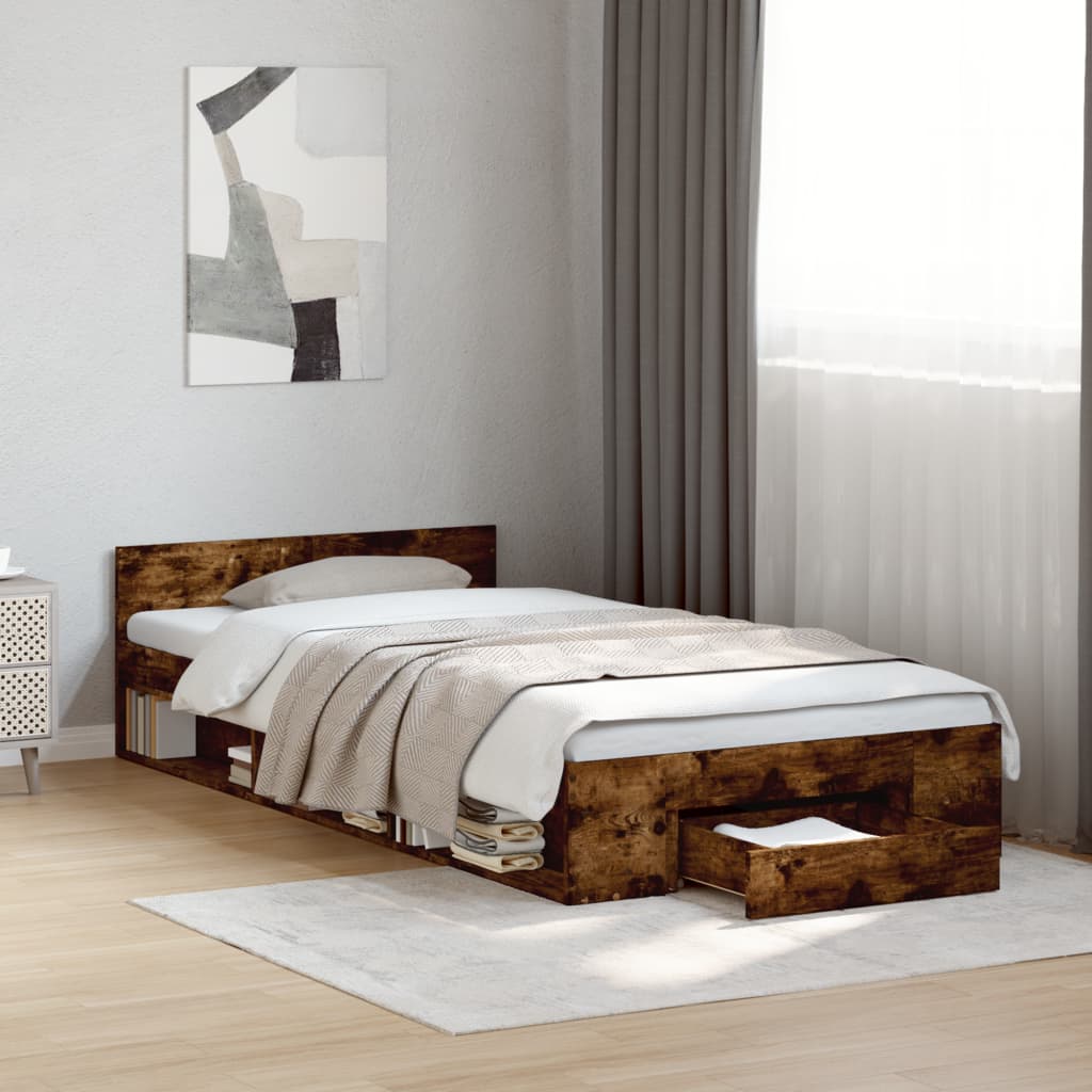 Bed Frame With Drawers Without Mattress Small Double