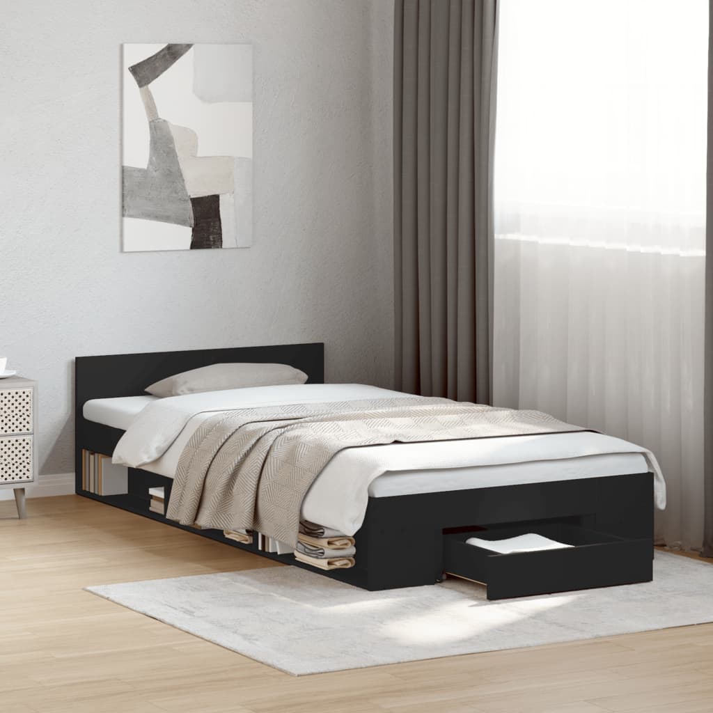 Bed Frame With Drawers Without Mattress Small Double
