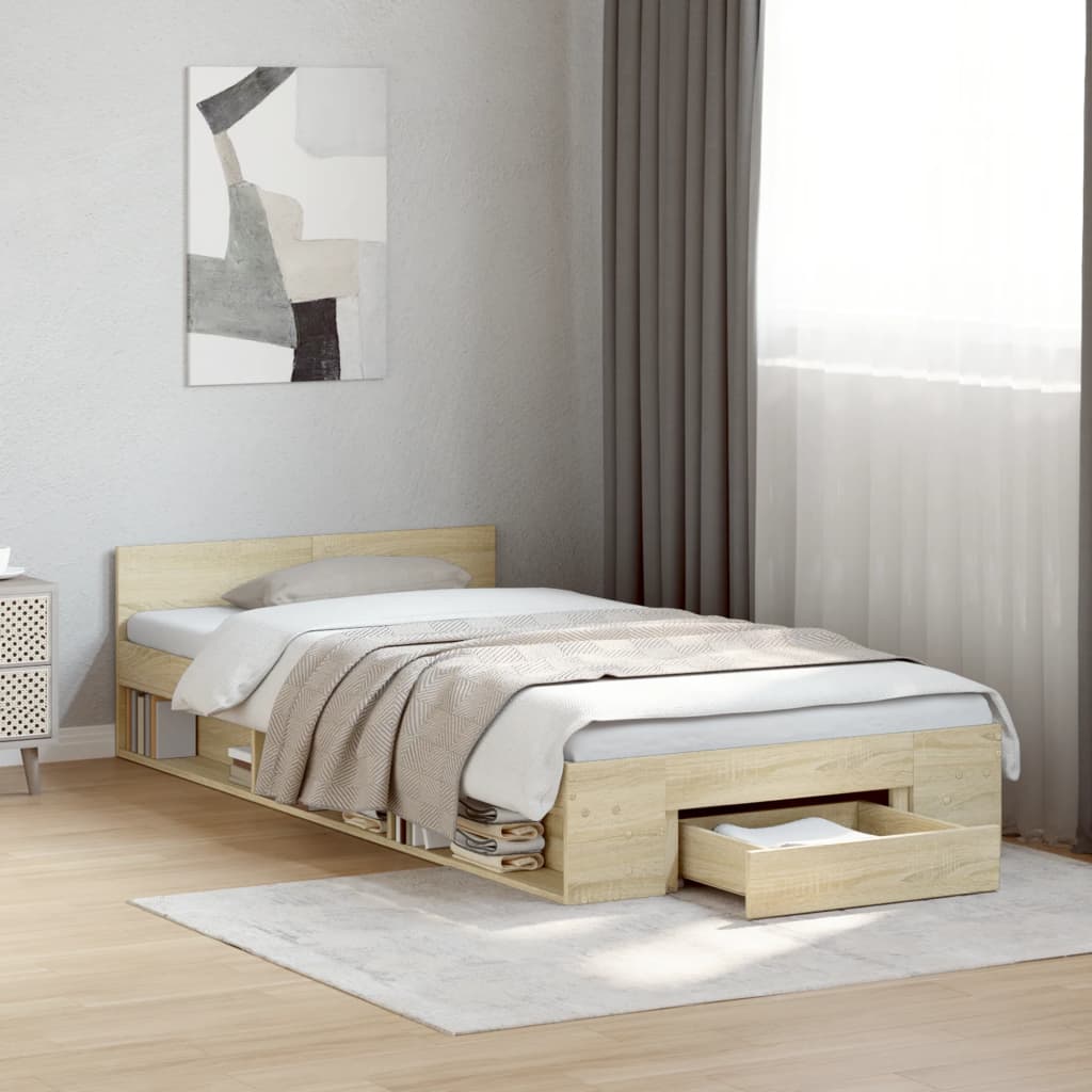 Bed Frame With Drawers Without Mattress Small Double