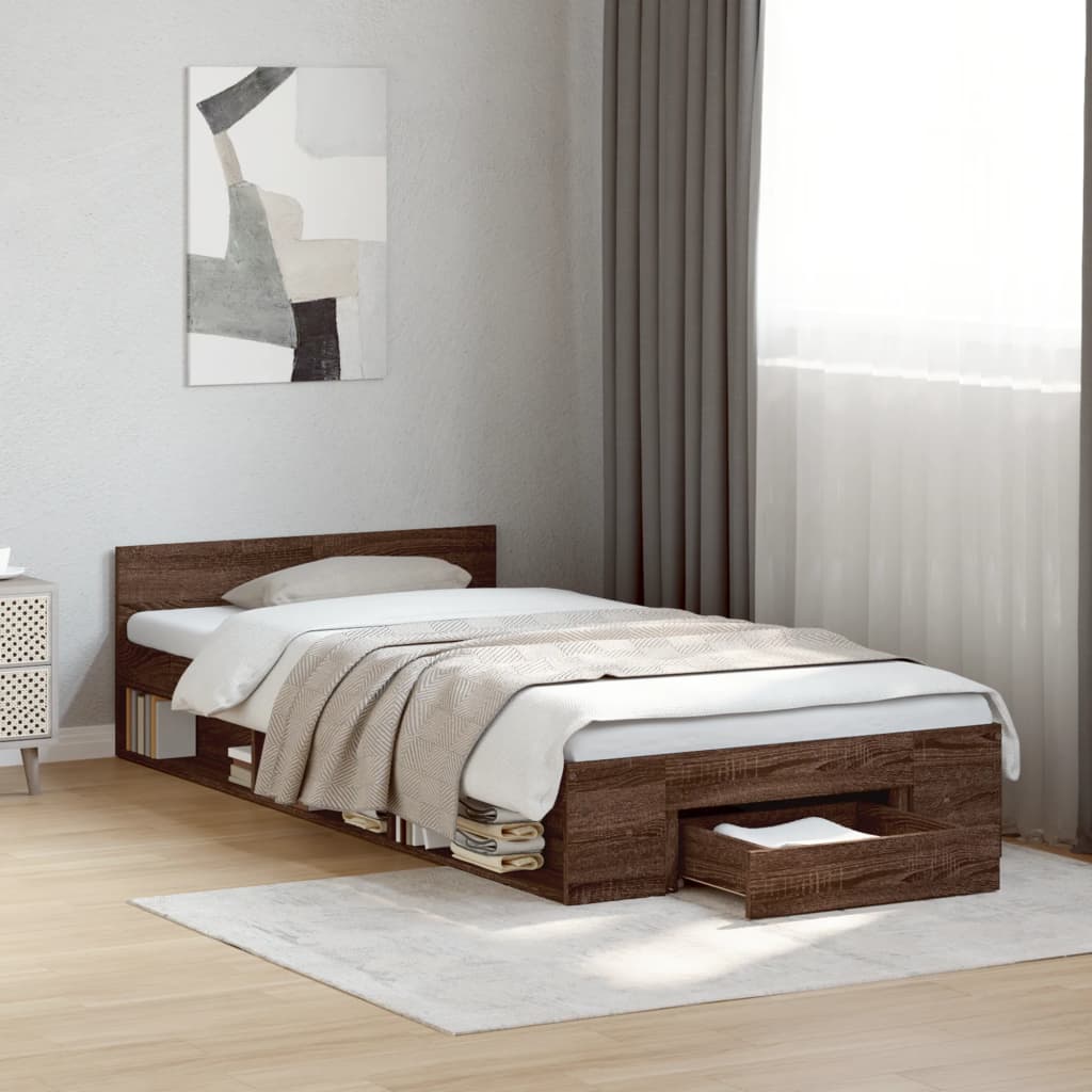 Bed Frame With Drawers Without Mattress Small Double