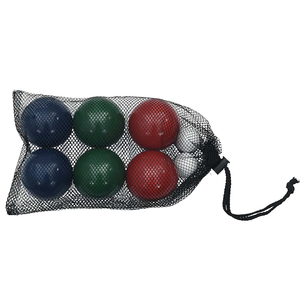 8 Piece Bocce Ball Set With Carrying Bag Solid Pine Wood