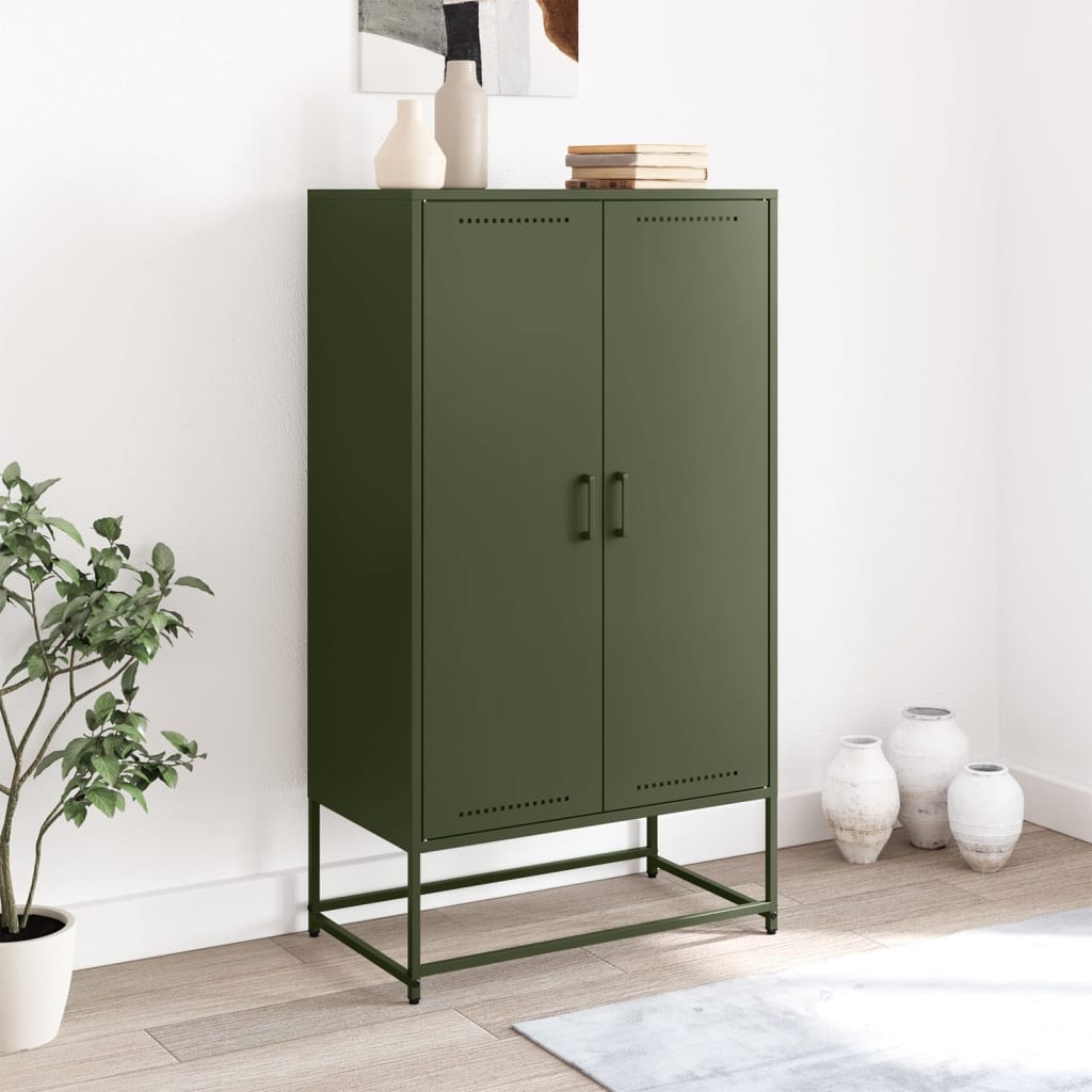 Highboard Olive 68.5X38.5X123.5 Cm Steel