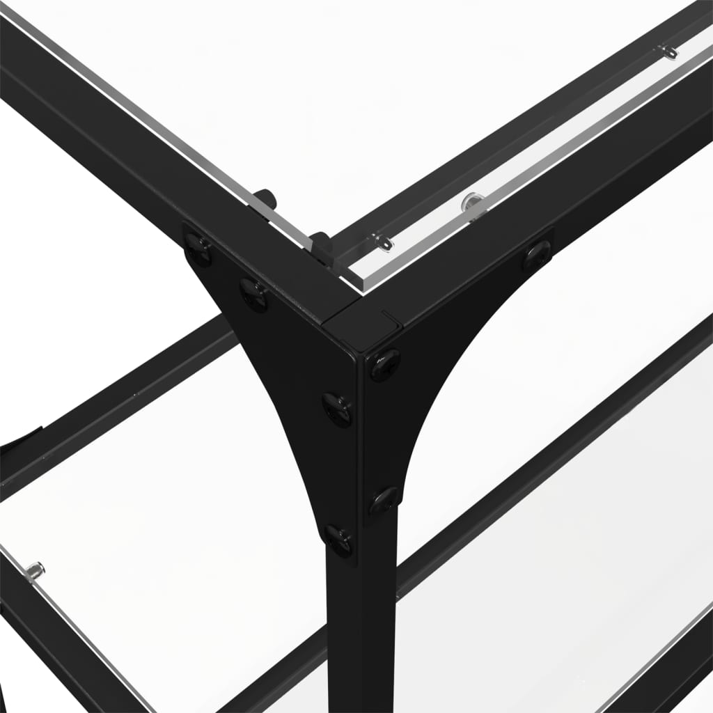 Console Table With Glass Top Steel
