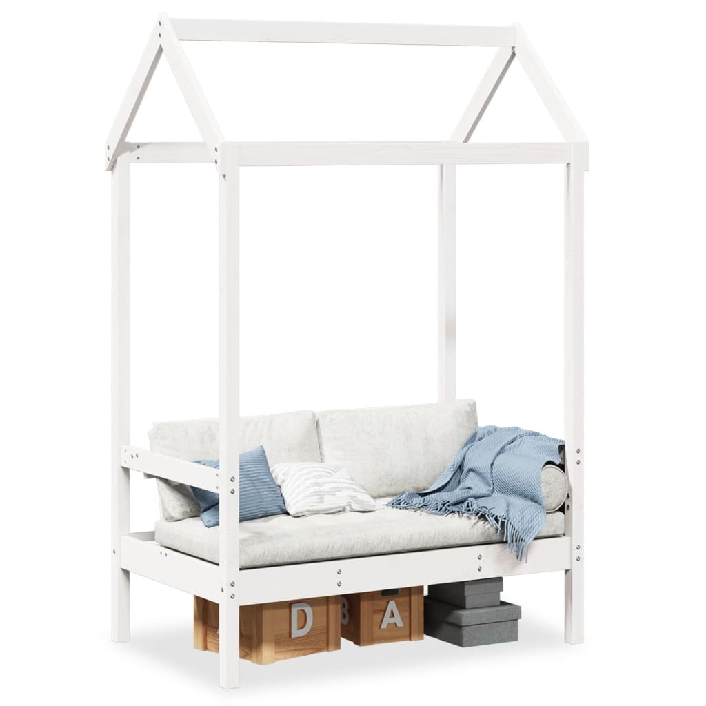Bench With Roof 117.5X70X176.5 Cm Solid Wood Pine
