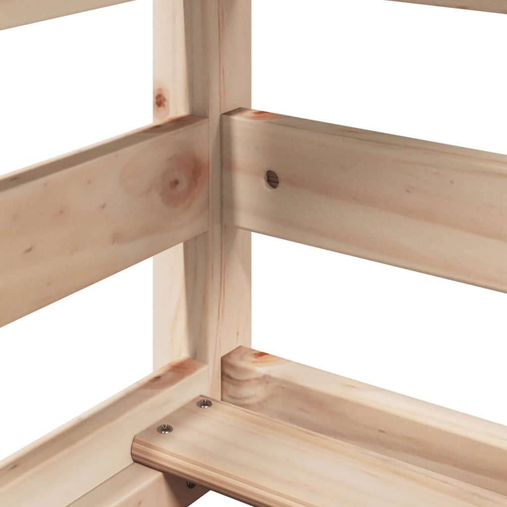 Bunk Bed With Roof Solid Wood Pine