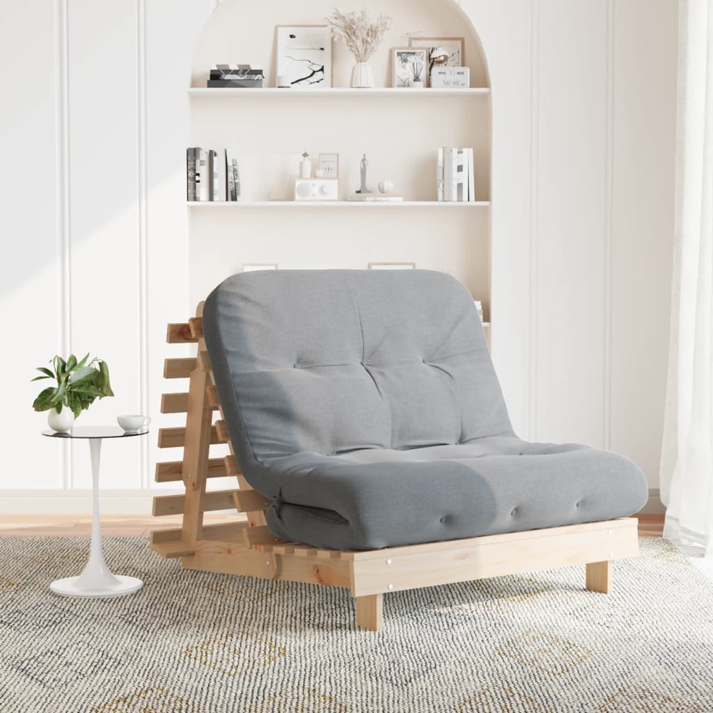 Futon Sofa Bed With Mattress Solid Wood Pine