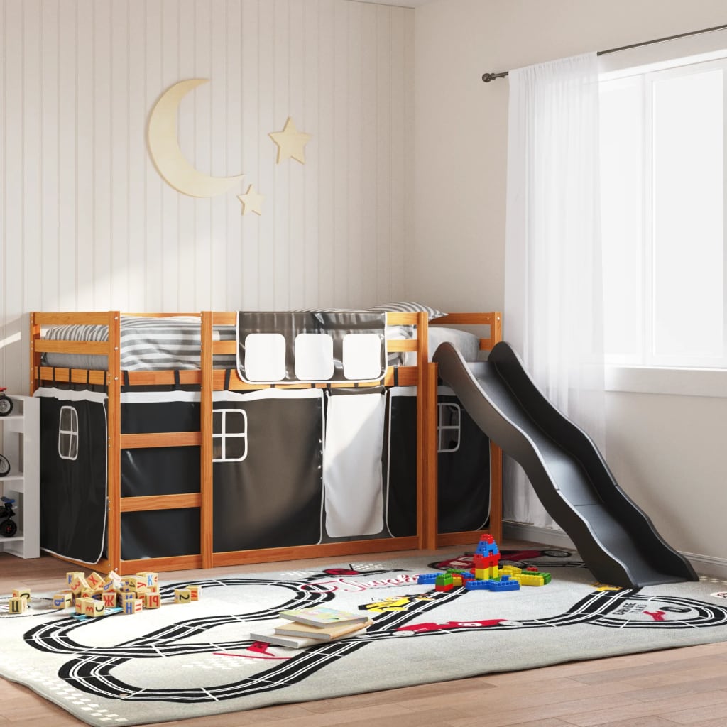 Bunk Bed Without Mattress With Slide And Curtains