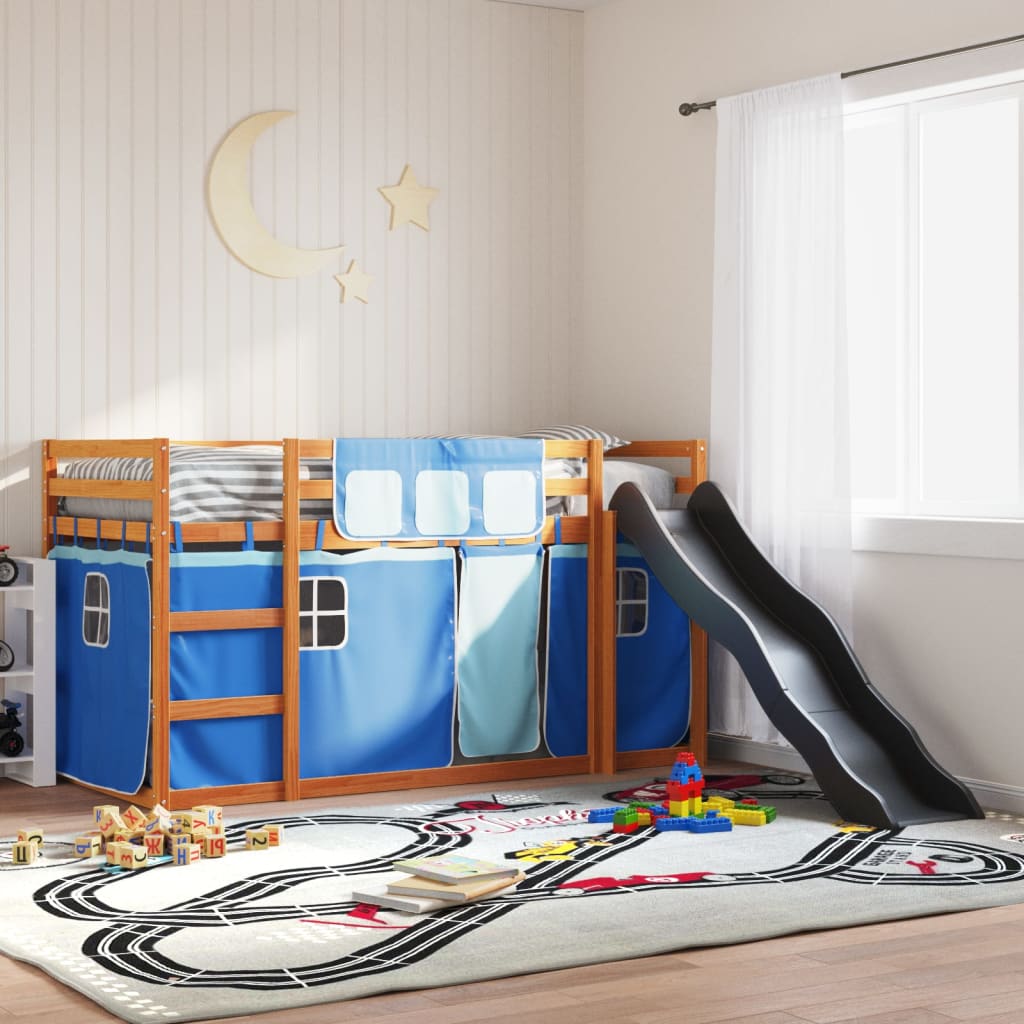 Bunk Bed Without Mattress With Slide And Curtains
