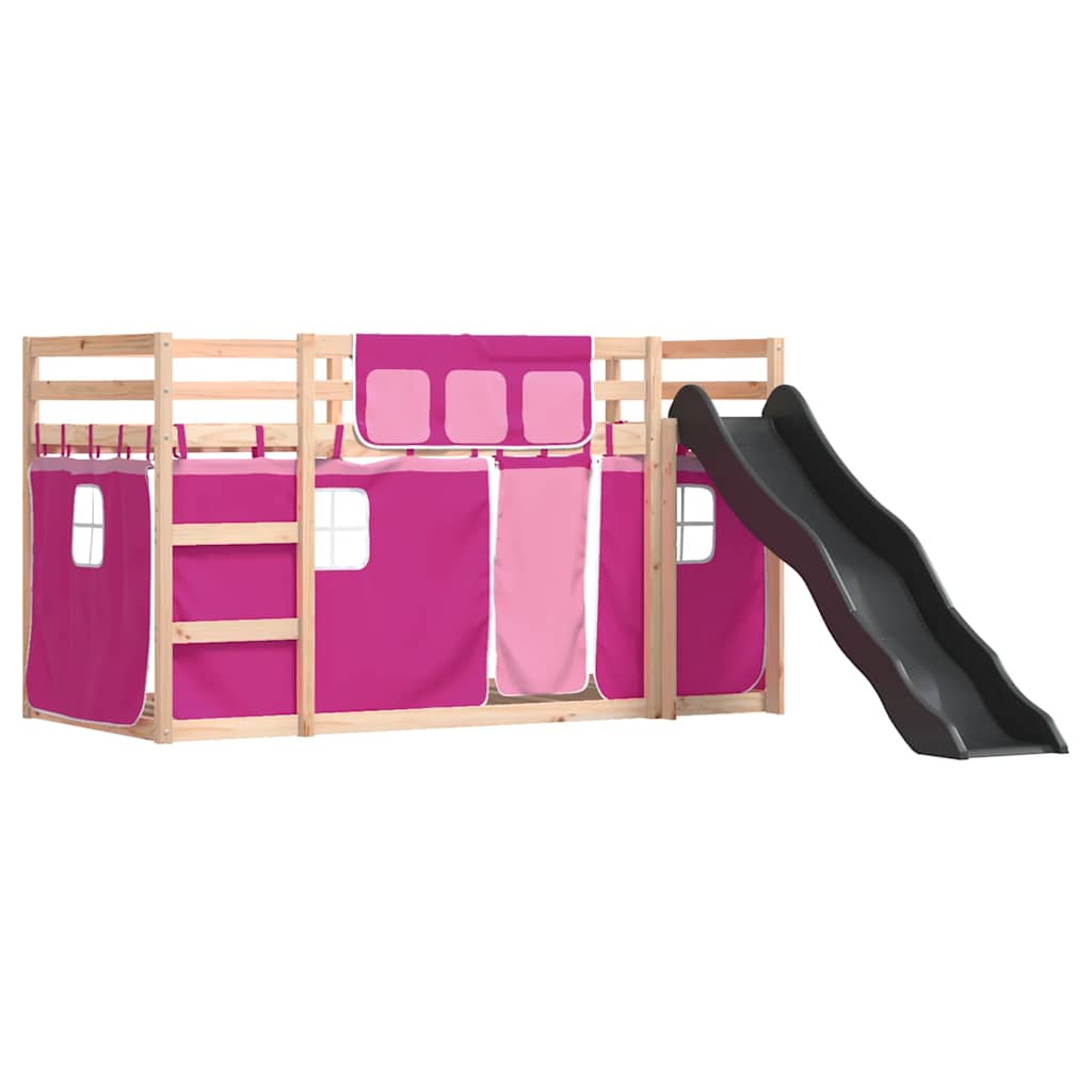Bunk Bed Without Mattress With Slide And Curtains