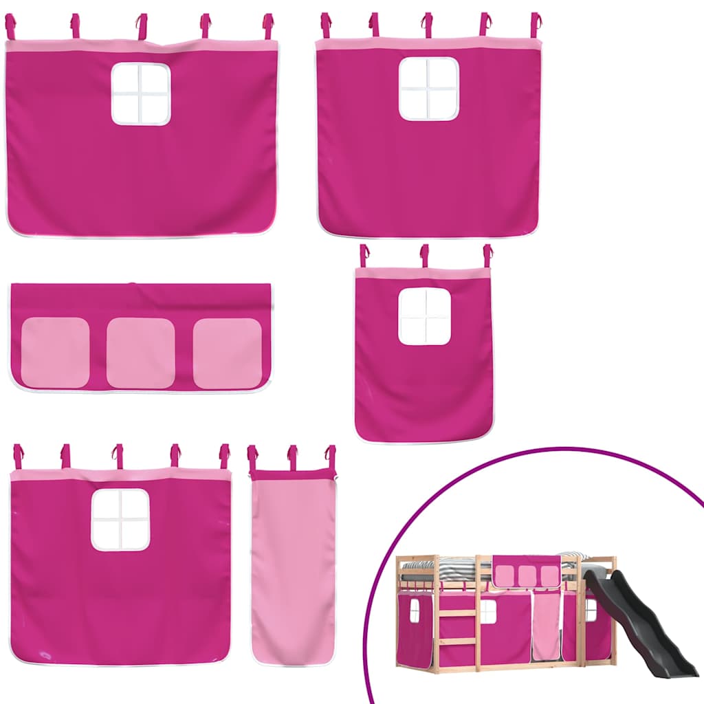 Bunk Bed Without Mattress With Slide And Curtains